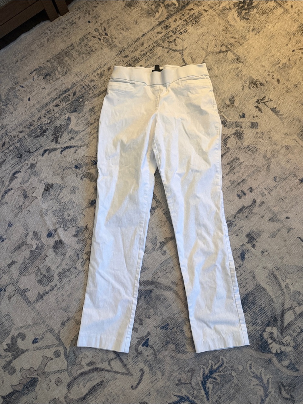 JM Collection White Straight-Leg Pants